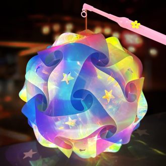   DAZZTIME Márton-napi Lámpa Készlet Gyerekeknek, Hordozható Papírlámpa Farsang Szülinap Esküvő