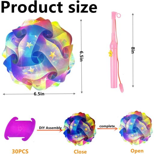 Set Felinar de Sfântul Martin DAZZTIME pentru Copii, Felinar de Hârtie Portabil pentru Carnaval, Aniversări, Nunți