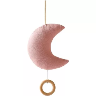   Ružový Mesiac Hrajúca Visacia Hračka na Kočík a Postieľku - OESSUF
