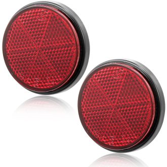   AGRISHOP 2x Piros Öntapadós Hátsó Reflektor Autóhoz Utánfutóhoz 60mm