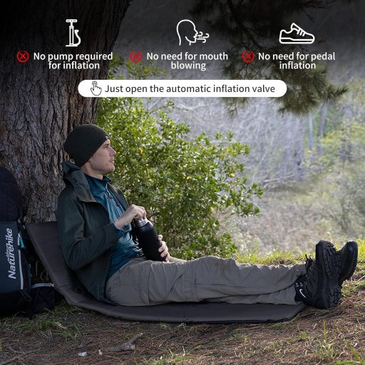 Naturehike 5cm önfelfújó kemping matrac, összekapcsolható hordozható alvópad sátorhoz és túrázáshoz