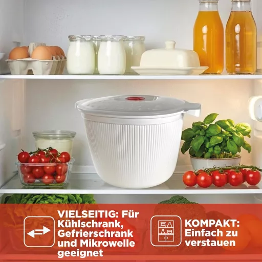 Snips Mikrózható Tésztafőző és Burgonyafőző Tál 4L Fedéllel