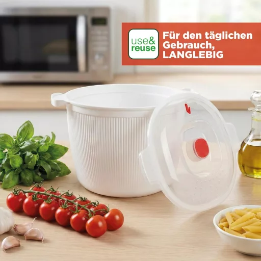 Snips Mikrózható Tésztafőző és Burgonyafőző Tál 4L Fedéllel