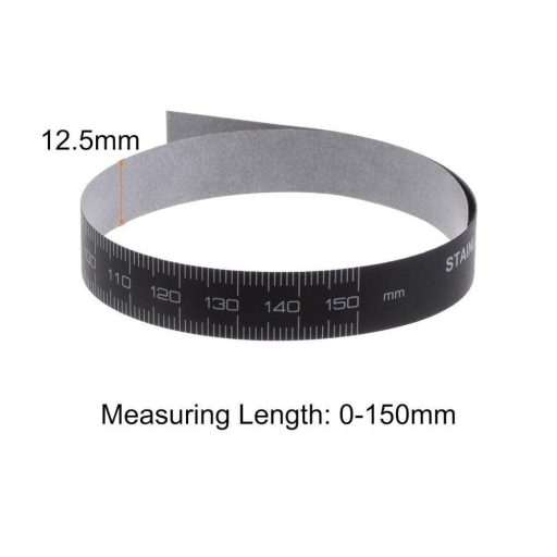 Méretvédő Fólia Digitális Tolómérőhöz, Fólia Skála 150 mm, Fekete