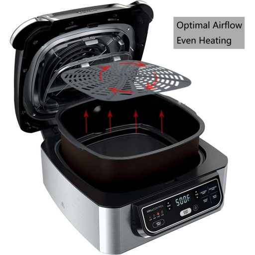 AUMUA Szilikon Forma Ninja Foodi AG301EU Légfriteuzhez, Tapadásmentes Újrahasználható Betét 21x22cm Szürke