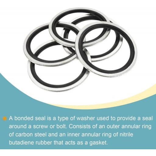 Öntapadó Tömítőgyűrűk Szénacél Nitril Gumi G2 73.03 x 60.58 x 2.5 mm, 5 darabos csomag