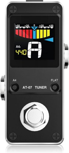LEKATO Kromatikus Hangoló Pedál Gitárhoz és Basszushoz - LCD Kijelzős Mini Pedál
