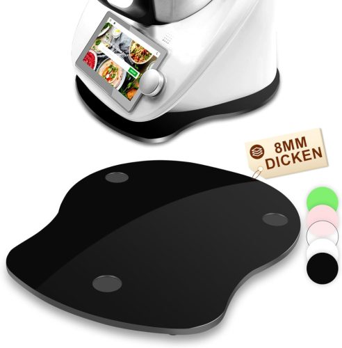 Placă glisantă cu role pentru Thermomix TM6 TM5 - Suport culisant acrilic negru pentru robotul Vorwerk