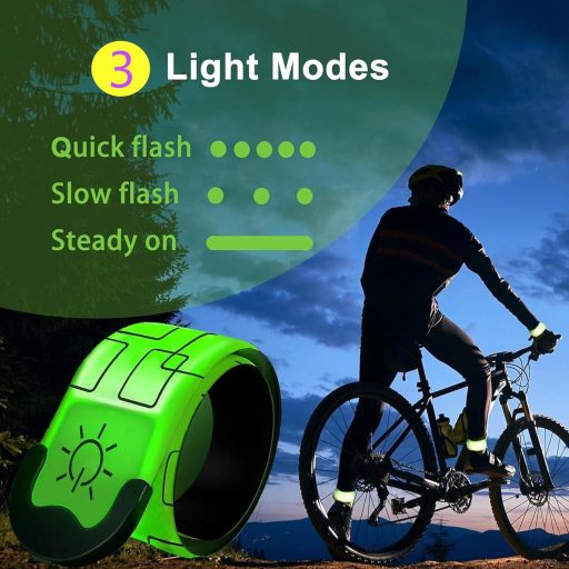 Aosethefrt LED Fénykarperc Töltöthető 2db Reflektív Futó Biztonsági Karkötő