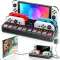 Tokluck Switch dokkoló OLED-hez 4K HDMI-vel, Joycon töltővel és játéktárolóval