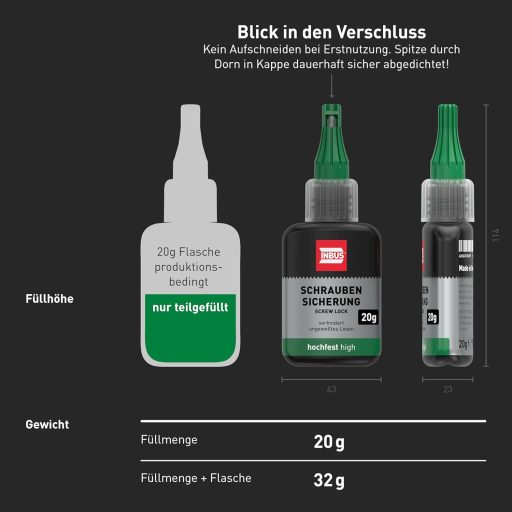 INBUS Threadlocker Erős Csavarzáró 20g Német Gyártás
