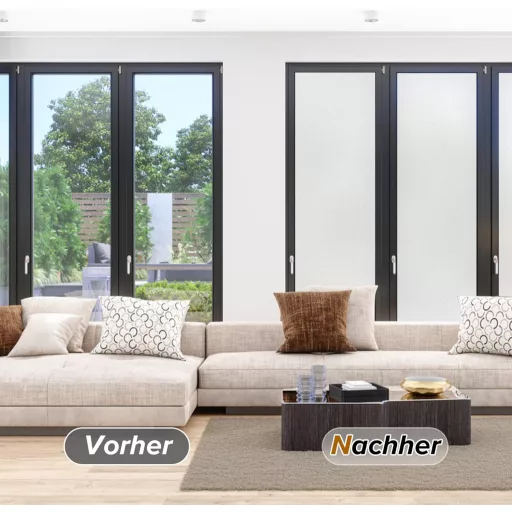 rabbitgoo Mat folija za prozore - Privatnost i efekt zamagljenog stakla 60x120cm - Samoljepljiva - UV zaštita