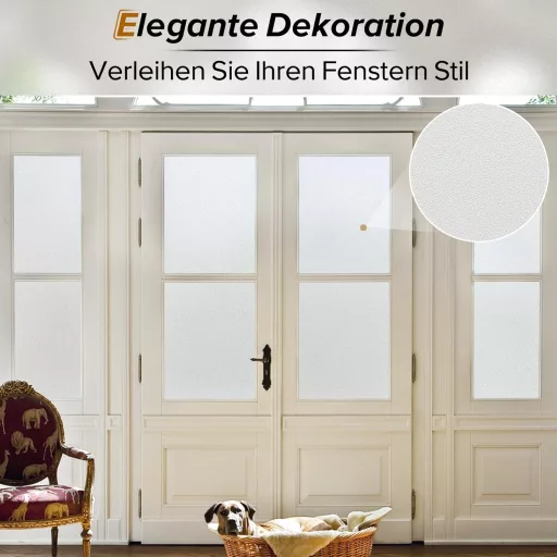 rabbitgoo Mat folija za prozore - Privatnost i efekt zamagljenog stakla 60x120cm - Samoljepljiva - UV zaštita