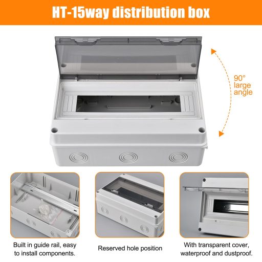 Outinhao IP65 Felületre Szerelhető Biztosítéktábla 15 Modulhoz Kültéri Használatra