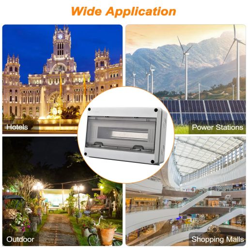 Outinhao IP65 Felületre Szerelhető Biztosítéktábla 15 Modulhoz Kültéri Használatra