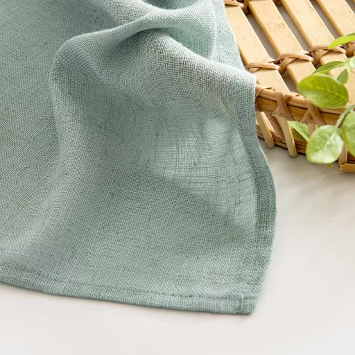 MIULEE Voile Függöny Szett 2db Kék 225x140cm Gyűrűs Modern Félig Átlátszó Lenvászon Hatás Nappali Gyerekszoba