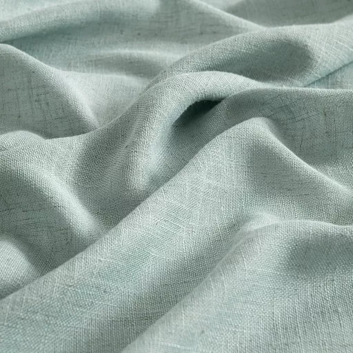 MIULEE Voile Függöny Szett 2db Kék 225x140cm Gyűrűs Modern Félig Átlátszó Lenvászon Hatás Nappali Gyerekszoba
