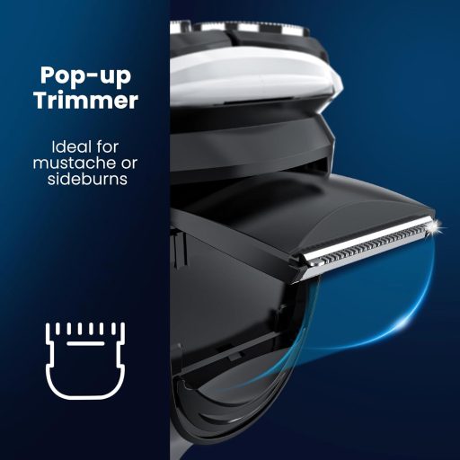 Aparat de Ras Electric SweetLF pentru Bărbați, 4D, Capete Rotative, IPX7 Impermeabil, Bărbierit Uscat și Umed, Trimmer pentru Barbă, Display LED