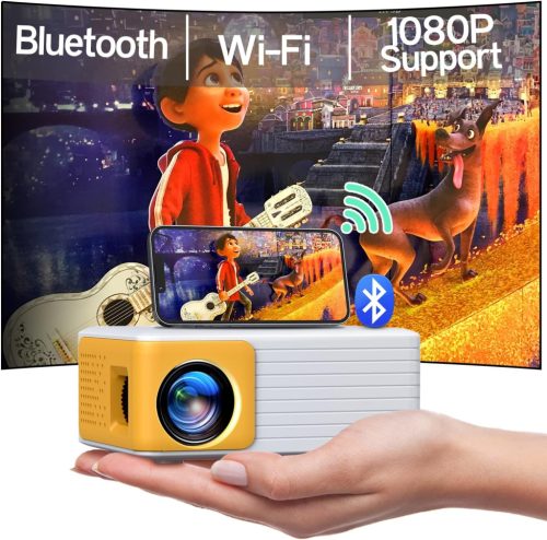 YOTON Y3 WiFi Mini Projektor Full HD 1080P - Hordozható Kivetítő USB/HDMI/AV Csatlakozással iOS/Android Telefonokhoz, PC, PS4/PS5, Xbox Komp