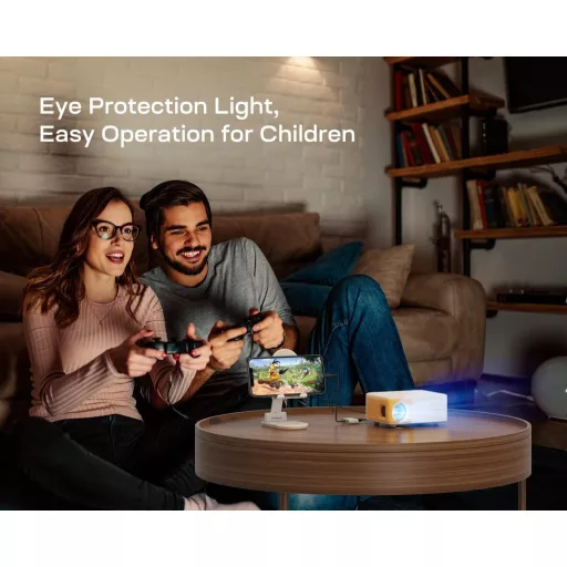YOTON Y3 WiFi Mini Projektor Full HD 1080P - Hordozható Kivetítő USB/HDMI/AV Csatlakozással iOS/Android Telefonokhoz, PC, PS4/PS5, Xbox Komp