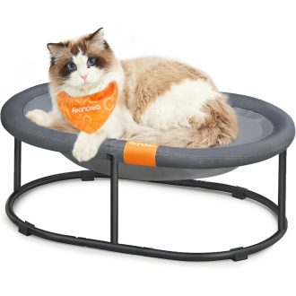   Feandrea mreža za mačke, povišeni krevet s sivom perivom mrežastom ležaljkom, do 12 kg