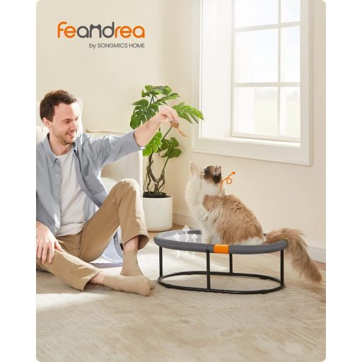 Feandrea mreža za mačke, povišeni krevet s sivom perivom mrežastom ležaljkom, do 12 kg