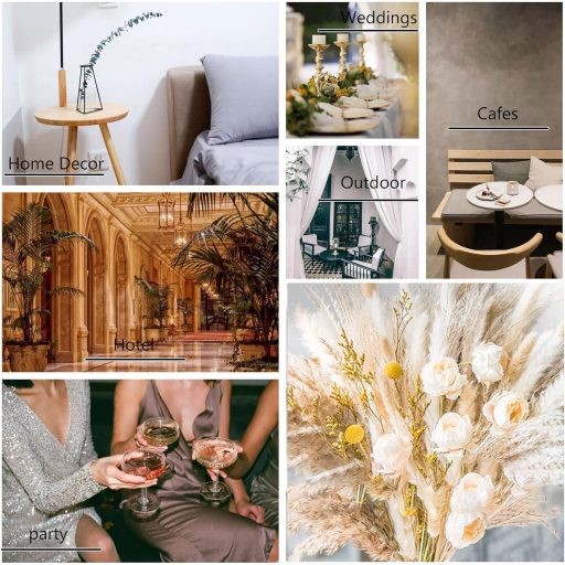 Tycons Pampas Grass 80 db Száraz Virág Dekoráció Boho Stílusú Lakáshoz