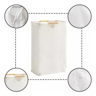 Coș de rufe din bambus, material natural