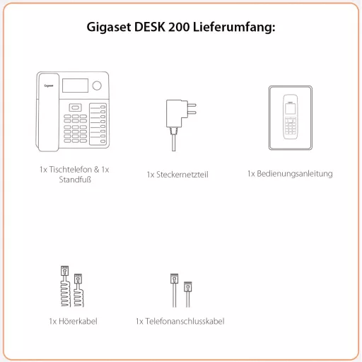 Gigaset Desk 200 Vezetékes Telefon Kompakt Tárcsázás Fekete