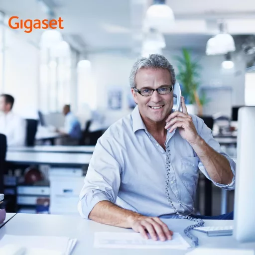 Gigaset DESK 400 vezetékes telefon fehér, hallókészülék kompatibilis