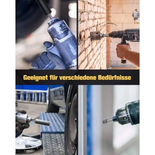 Mr.wintek Dugókulcs Adapter 3 db-os készlet 1/4" 3/8" 1/2" SAE Cr-V fúróhoz