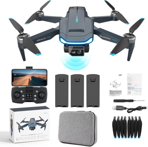 Gleto Dronă GPS 4K cu Cameră Dublă - 60 de Minute Timp de Zbor, Motor Brushless, Revenire Automată, cu Funcție de Urmărire - Pentru Începători și Avansați