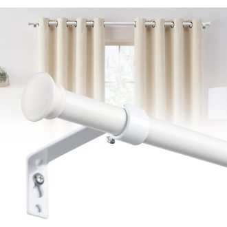   DAKEPOLE Fehér Függönyrúd 71-120 cm Rozsdamentes Acél 16 mm Átmérő