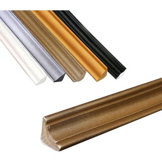   CJHZQYY Öntapadós Negyedkör Profil TPE 5m Champagne Gold 12x9mm Vízálló Szegélyléc