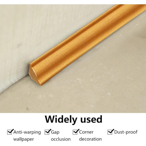 CJHZQYY Öntapadós Negyedkör Profil TPE 5m Champagne Gold 12x9mm Vízálló Szegélyléc