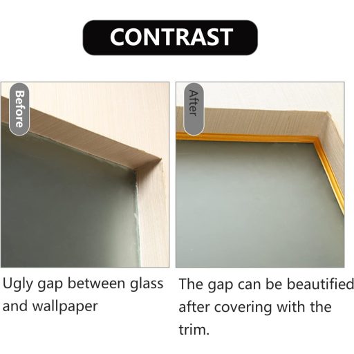 CJHZQYY Öntapadós Negyedkör Profil TPE 5m Champagne Gold 12x9mm Vízálló Szegélyléc