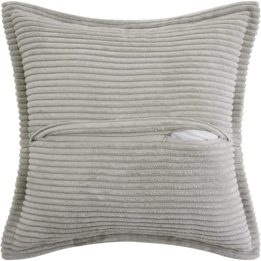 MIULEE Kordbársony Párnahuzat 45x45 cm Világosszürke Csíkos 2 db