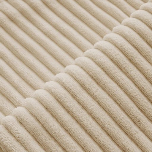 MIULEE Menčestrová obliečka na vankúš 40x40 cm béžová pruhovaná 2 ks dekoratívny vankúš na pohovku