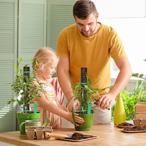 RURIZHONGTIAN-1 Set suport pentru plante Monstera - 6 tutori de mușchi, stâlpi din fibră de cocos, suport pentru plante cățărătoare, pentru plante de interior, filodendron
