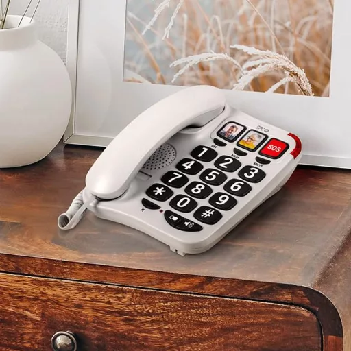 SPC Comfort Numbers 2 Időseknek Nagy Gombos Vezetékes Telefon Fotóval