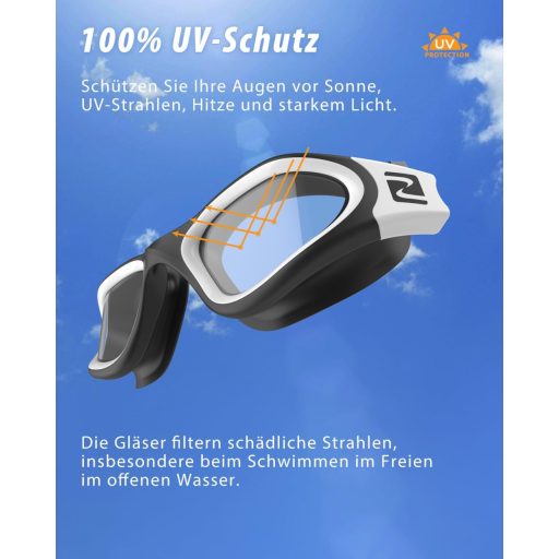 Ochelari de înot ZABERT, adulți, unisex, anti-ceață, protecție UV, impermeabili