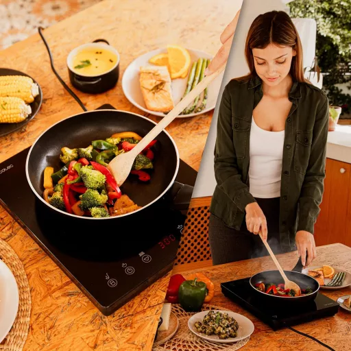 Cecotec Full Magma Slim hordozható indukciós főzőlap 2000W, 8 fokozat, üveg felület, érintőkijelző