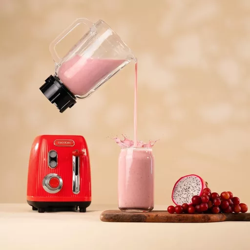 Cecotec Retro Stand Mixer 1200W Piros Konyhai Mixer 2 Sebességgel és Titanium Késsel