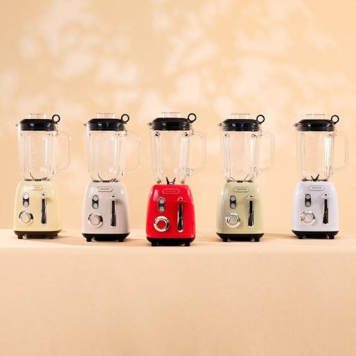 Cecotec Retro Stand Mixer 1200W Piros Konyhai Mixer 2 Sebességgel és Titanium Késsel