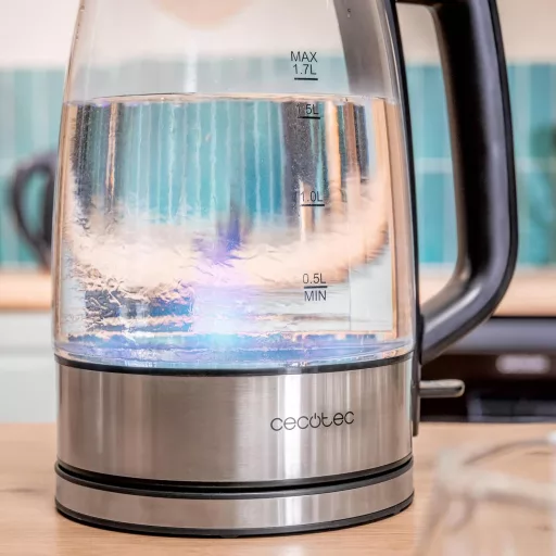 Elektrická kanvica Cecotec ThermoSense 340 s objemom 1,7 l z borosilikátového skla