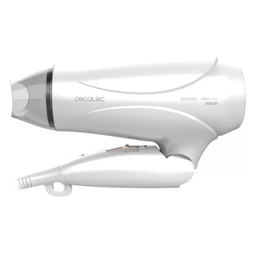 Cecotec Ionicare Travelwhite 2400W Összecsukható Hajszárító Ionizáló Funkcióval - White, 2400 W