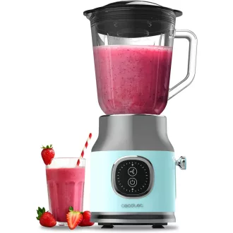   Cecotec RetroTwist kék retro konyhai mixer 800W, 4 pengés kés, 1L kancsó