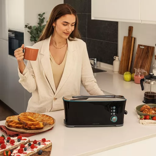 Cecotec Toast&Taste Extra B 1000W dupla hosszú részes kenyérpirító XL nyílással