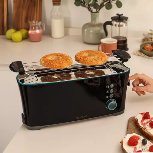Cecotec Toast&Taste Extra B 1000W dupla hosszú részes kenyérpirító XL nyílással