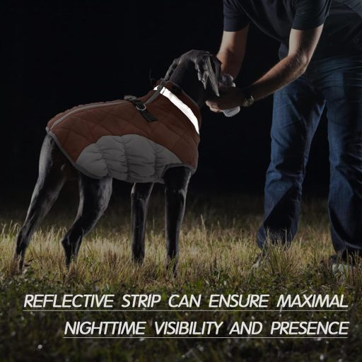 Kuoser Téli Kutyakabát Vízálló Fleece Béléssel és Prémszegéllyel